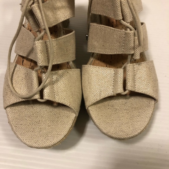 Merona Mazie Lace Up Espadrilles Wedges, 10 - Picture 7 of 9